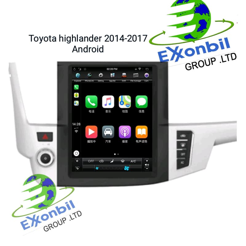 Image de Ecran android Style Tesla pour Toyota Highlander 2014-2017